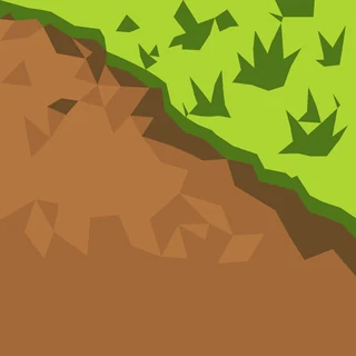Low-poly ground scene